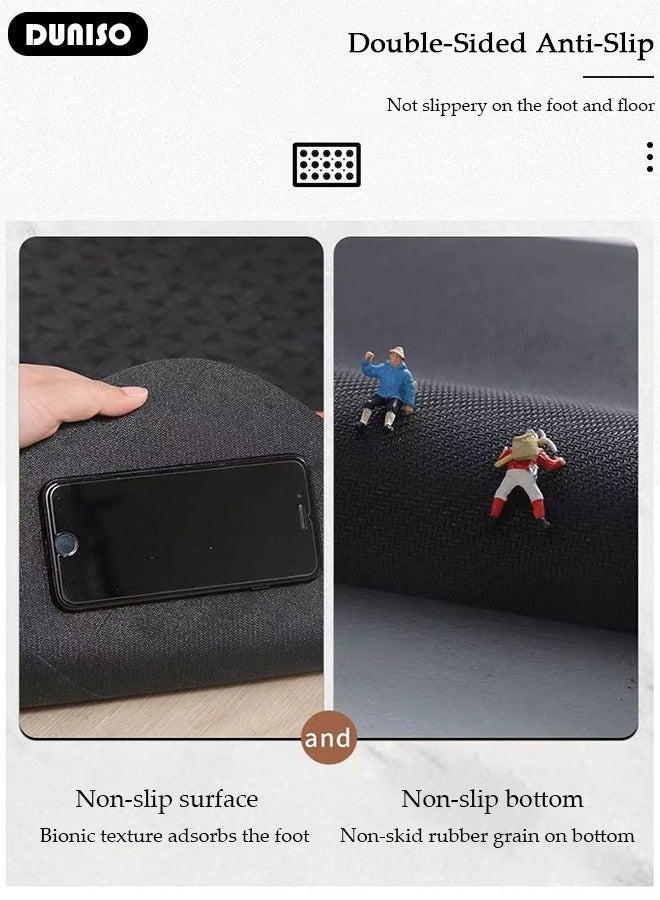 DUNISO Diatom Mud Front Door Mat, Non-Slip Durable Welcome Mat, Absorbent Rubber Low Profile Doormat, Heavy Duty Waterproof Indoor Outside Mats, Easy Clean Floor Mat for Entrance Home 60*90cm - Image 3