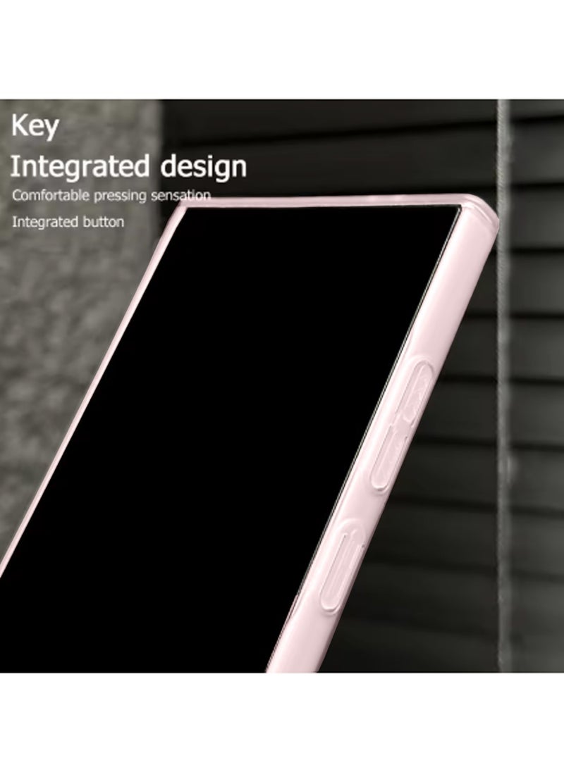 Ultra Thin Frosted Matte Magnetic MagSafe Case for Samsung Galaxy S25 Ultra 2025 – Slim, Smooth, Anti-Fingerprint with Neon Design Camera Lens Protector - Frosted Pink