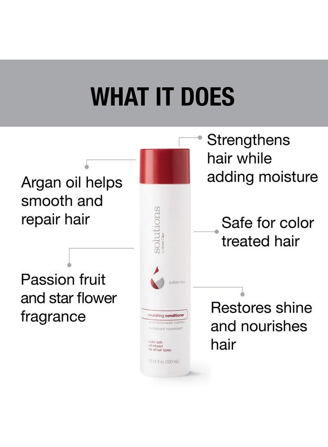 GREAT CLIPS Solutions Nourishing Conditioner 10 Fl Oz Argan Oil Sulfate And Paraben Free Hydrates And Repairs Hair Safe For Coloredtreated Hair - Image 4