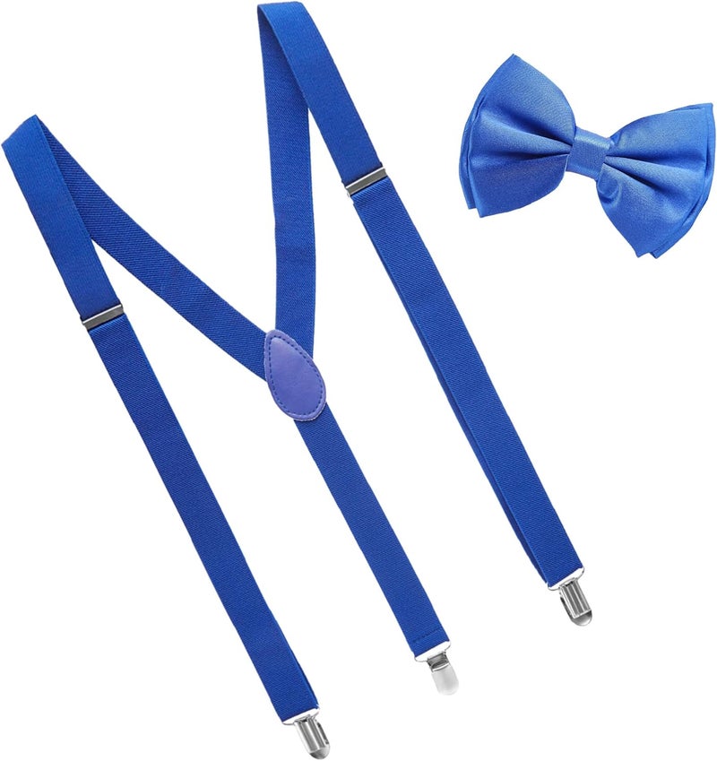 Man of Men Bow Tie and Suspenders for Men, Adjustable Derby Wedding Gatsby Costume Mens Bow Ties and Suspenders Bowtie Bretelles for Men - Image 1