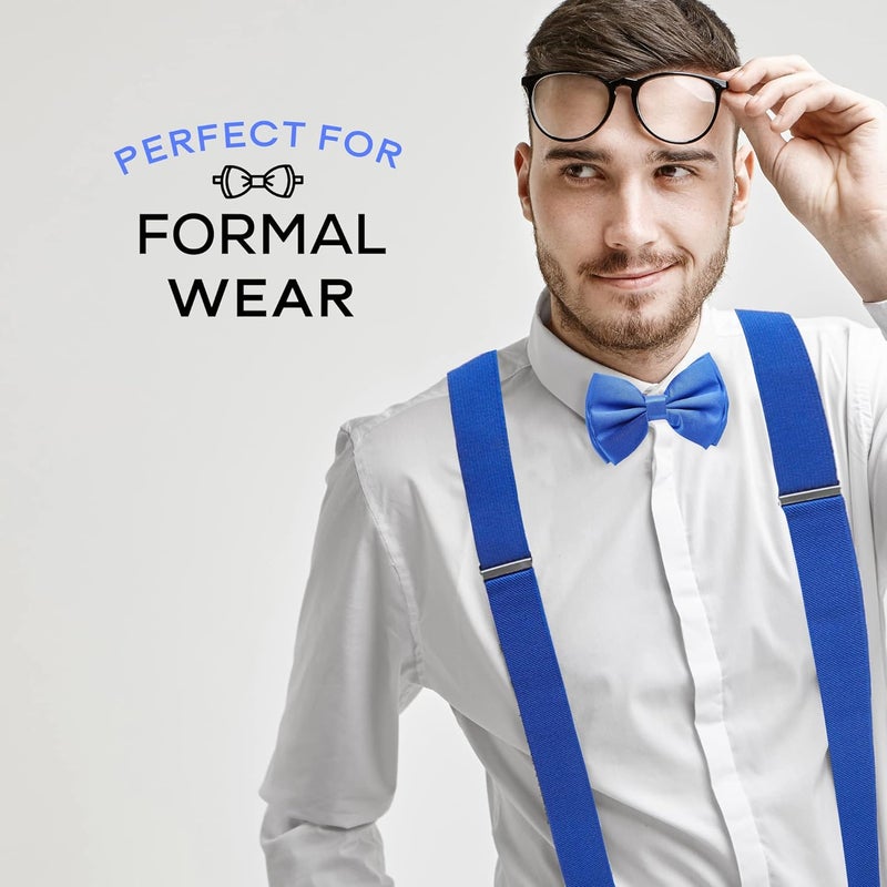 Man of Men Bow Tie and Suspenders for Men, Adjustable Derby Wedding Gatsby Costume Mens Bow Ties and Suspenders Bowtie Bretelles for Men - Image 5