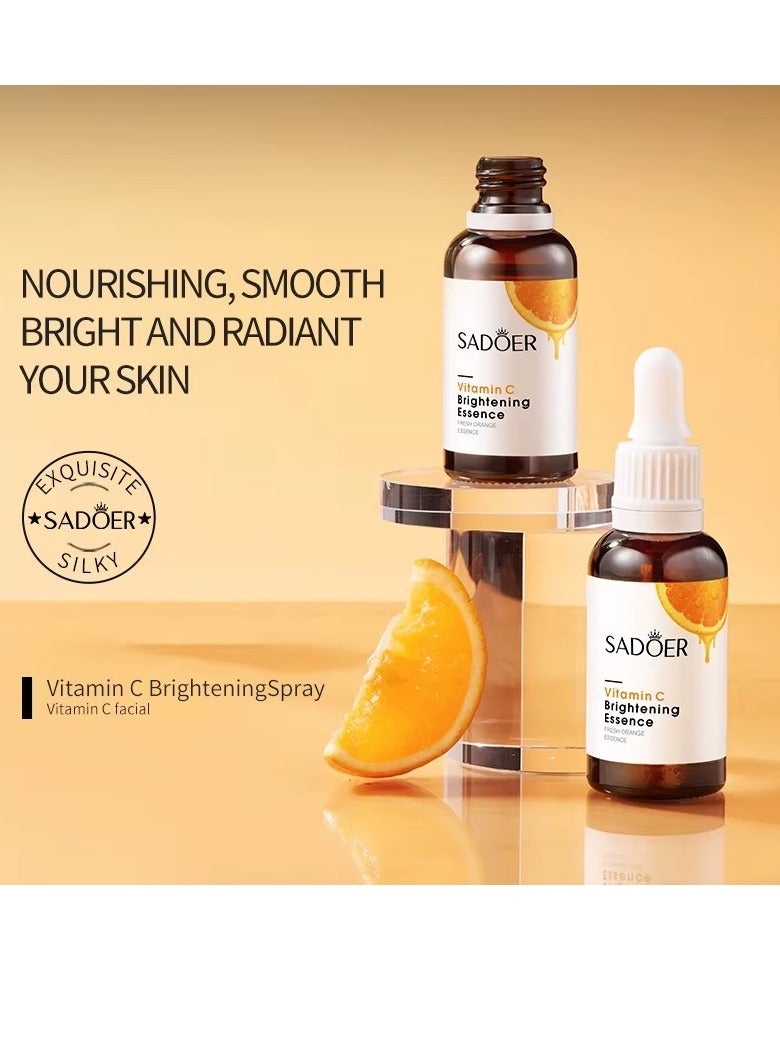 SADOER Vitamin C Brightening Essence Serum 30ml Face Serum for Dark Spots and Uneven Skin Hydrating Lightweight Formula for Women and Men - Image 2