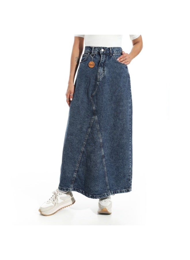 Coctail 6434-Denim Skirt-Dark blue  - Image 1