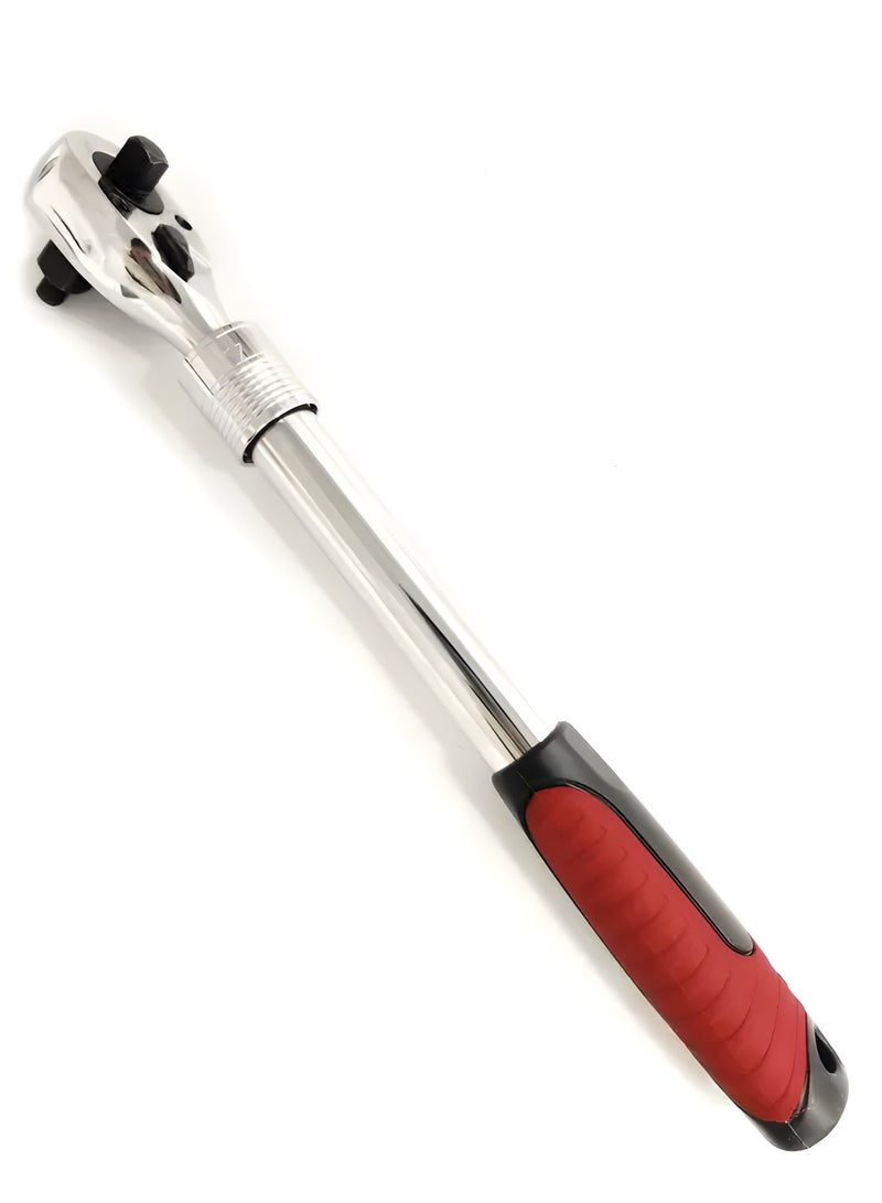 CHT 3-in-1 Extendable Ratchet Wrench Set, 72-Tooth, 46.3 cm Length, Carbon Steel, 1/2, 3/8, 1/4 Drive - Image 1