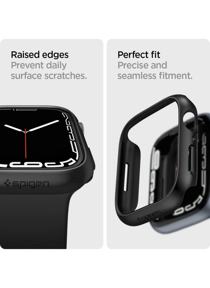 Thin Fit Apple Watch Series 8/7 (41mm) Case Cover - Black