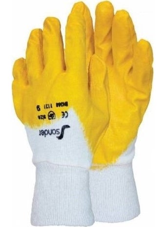 Sander NP01 Yellow Nitrile Gloves Pack of 12  - Image 1