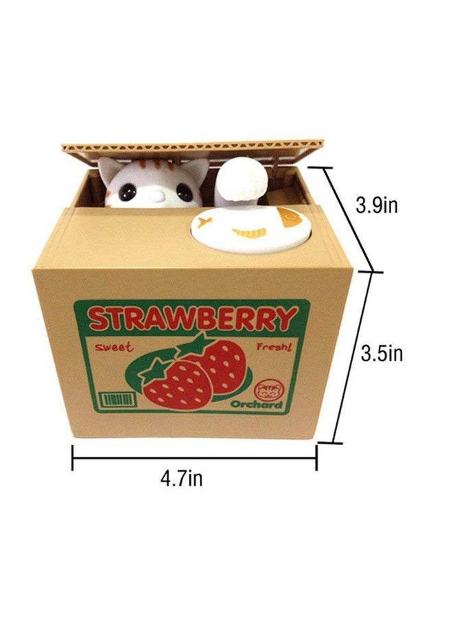 HmiL-U Toy Banks HmiL-U Automatic cat Stealing Coins Birthday&Christmas Gifts for Kids (Strawberry-Cat) - Image 5