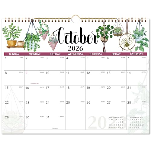 Tersus 2026 Calendar - 2026 Wall Calendar 12 Month, JAN 2026 - DEC 2026, Calendar 2026 for Wall, 14.8'' x 11.6'', Sturdy Binding, Julian Dates, Holiday Reminder, Large Ruled Blocks - Image 1