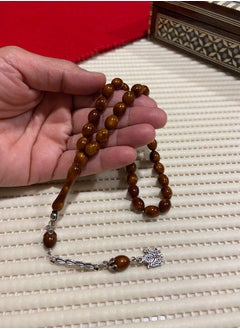 just naturals Small Faturan Bakelite Prayer Beads For Men 33 Beads Size 8mm x 10.5mm  - Image 1