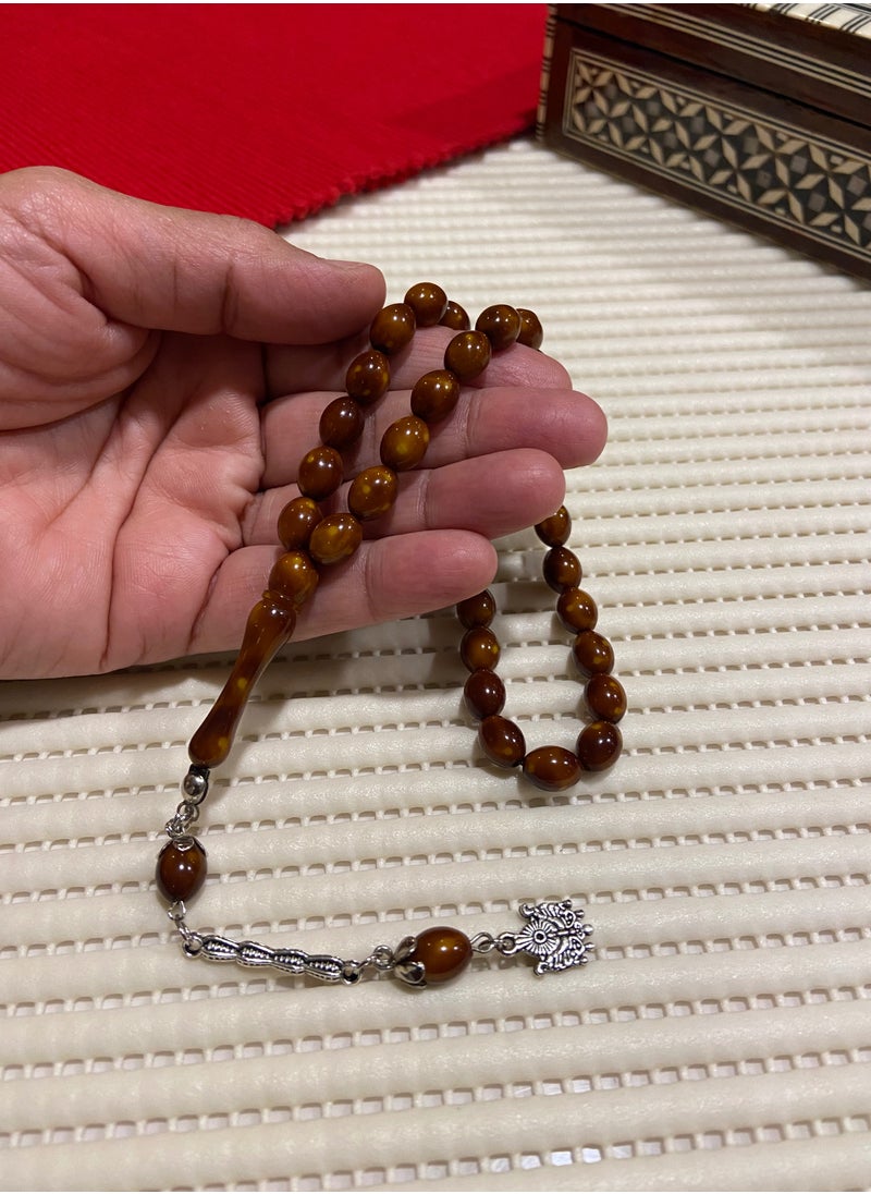 جاست ناتشورالز سبحة رجالية صغيرة من الفاتوران بكلايت عدد الخرز 33 ومقاس الخرز 10.5mm x 8mm  - Image 1