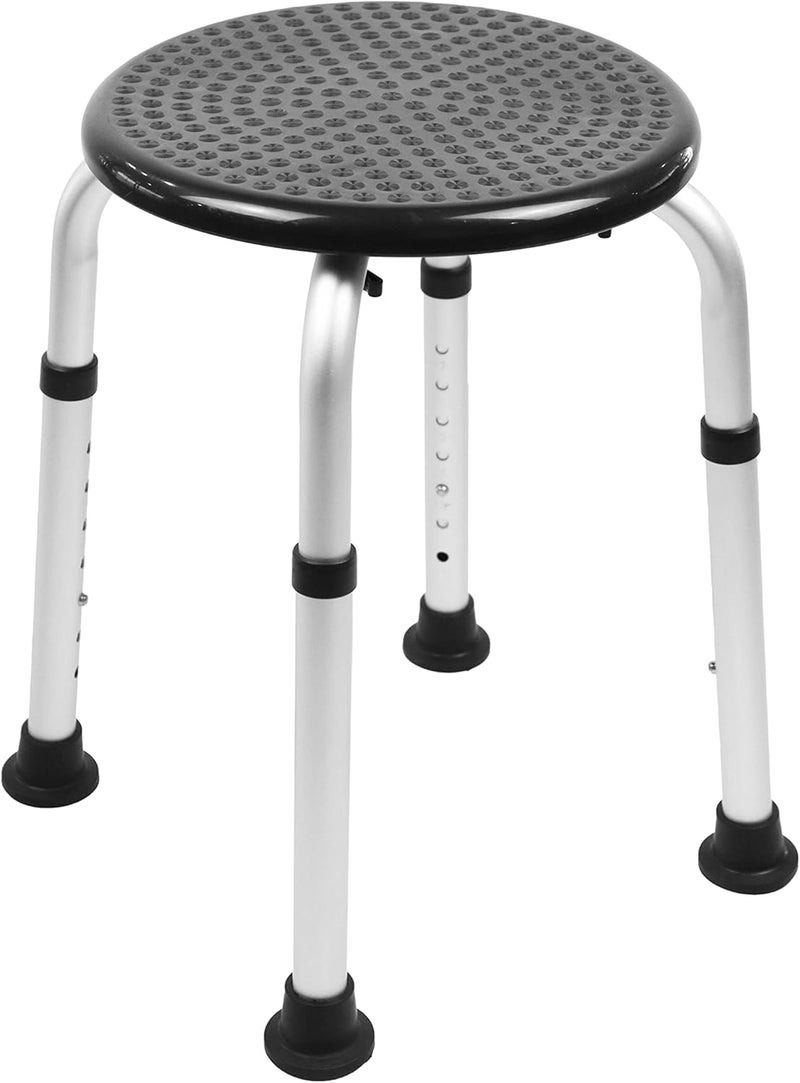 PEPE Mobility Elderly Round Shower Stool, Adjustable Non-Slip Bathroom Stool for Adults, Tool-free Assembly - Image 1