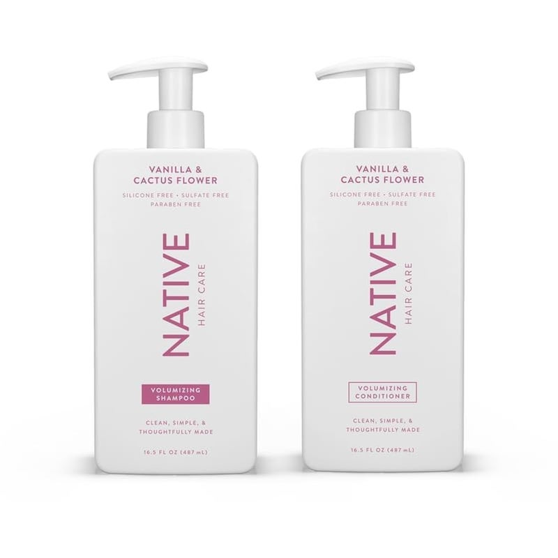 Native Vanilla & Cactus Flower Shampoo and Conditioner Contain Naturally Derived Ingredients |All Hair Type Color & Treated, Fine to Dry Damaged, Sulfate & Dye Free - 2-Pack - Image 1