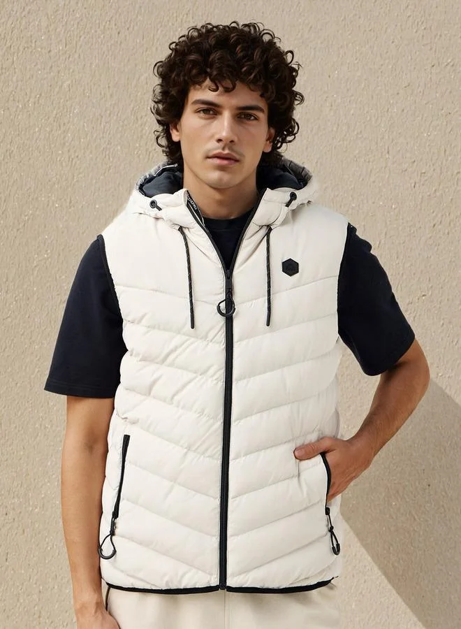 Kappa Men Sleeveless Hooded Puffer Gilet