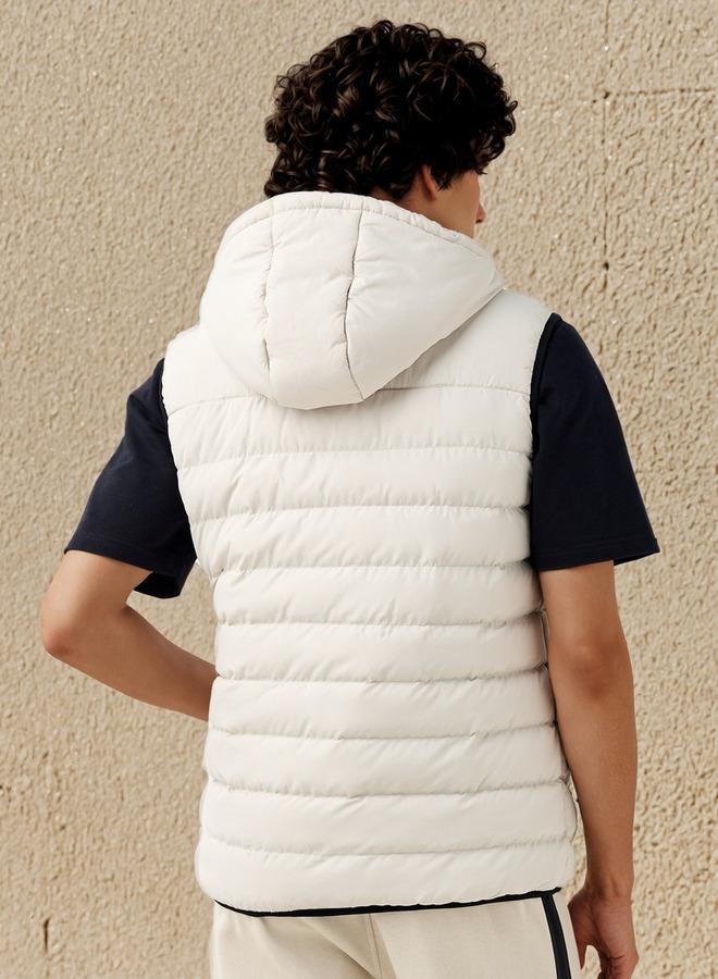 Kappa Men Sleeveless Hooded Puffer Gilet - Image 3