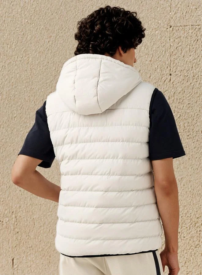 Kappa  Kappa Men Sleeveless Hooded Puffer Gilet for Men | Best Price UAE