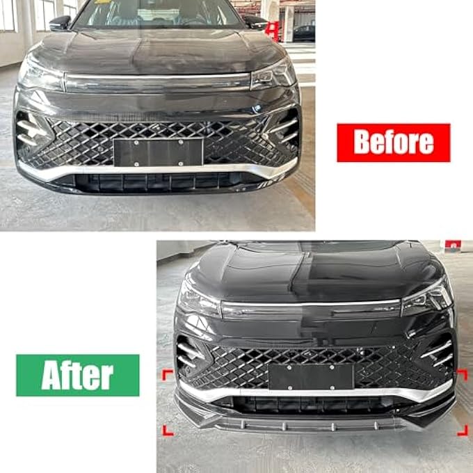 FINMOKAL سبويلر شفة بومبر أمامي بتصميم ألياف الكربون متوافق مع VW Tiguan MK3 Rline 2024-2025 - Image 4