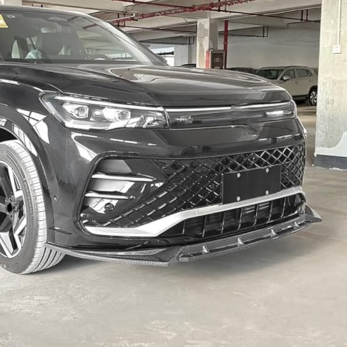 FINMOKAL سبويلر شفة بومبر أمامي بتصميم ألياف الكربون متوافق مع VW Tiguan MK3 Rline 2024-2025 - Image 5