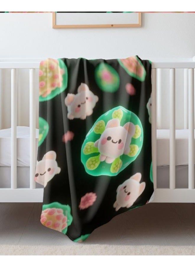 عام بطانية رقيقة من الفانيلا الكرتونية للأطفال والرضع (دافئة ومريحة، ومناسبة للنوم والألعاب) 70 سم * 100 سم - Image 1