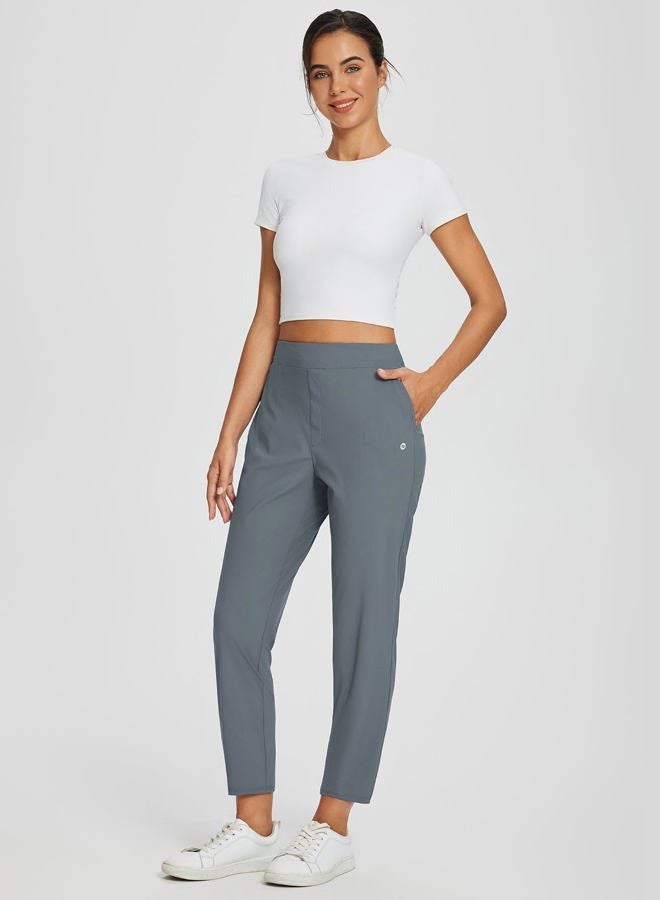Baleaf Womens Work Pants Stretch Petite Dressy Slacks with Pockets Travel Golf Business Casual Dark Grey XXL - Image 2