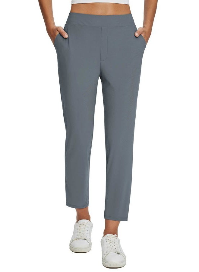 Baleaf Womens Work Pants Stretch Petite Dressy Slacks with Pockets Travel Golf Business Casual Dark Grey XXL - Image 1
