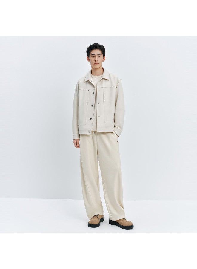 Waxbird Men's Wear 2025 Spring Solid Color Versatile Pants Loose Fit Sport Wide-leg Sweatpants Men's Casual Pants - Image 3