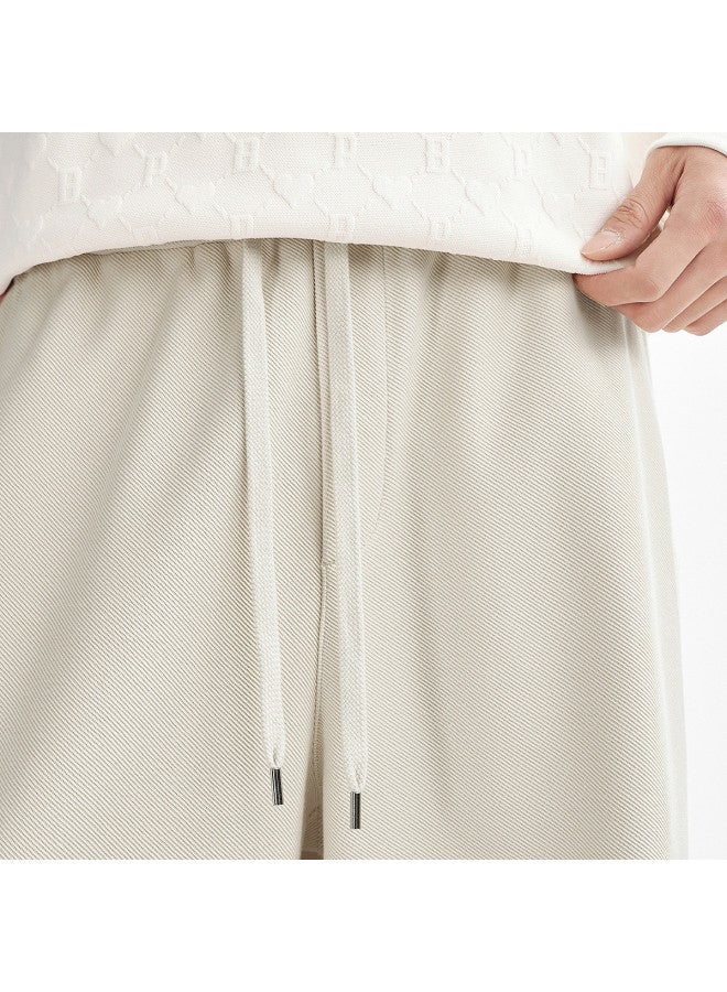 Waxbird Men's Wear 2025 Spring Solid Color Versatile Pants Loose Fit Sport Wide-leg Sweatpants Men's Casual Pants - Image 4