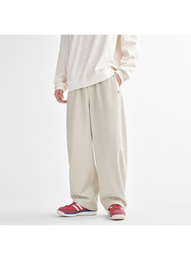 Waxbird Men's Wear 2025 Spring Solid Color Versatile Pants Loose Fit Sport Wide-leg Sweatpants Men's Casual Pants - Image 2