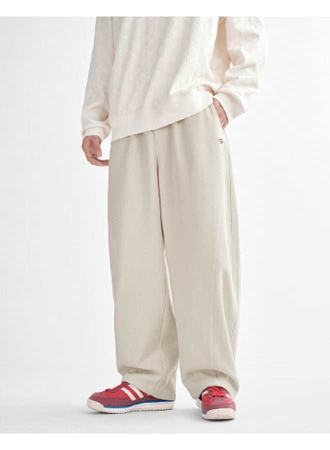 Waxbird Men's Wear 2025 Spring Solid Color Versatile Pants Loose Fit Sport Wide-leg Sweatpants Men's Casual Pants - Image 1