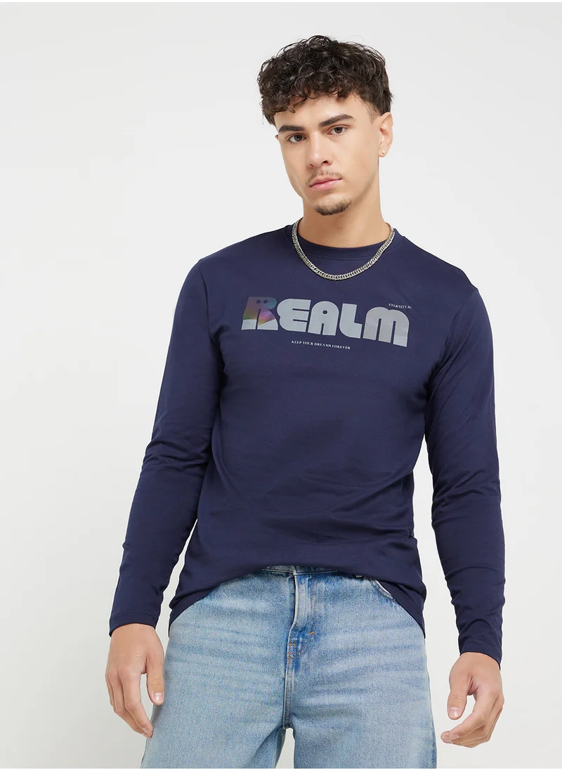 سفنتي فايف بيسيكس Graphic Long Sleeve T-Shirt