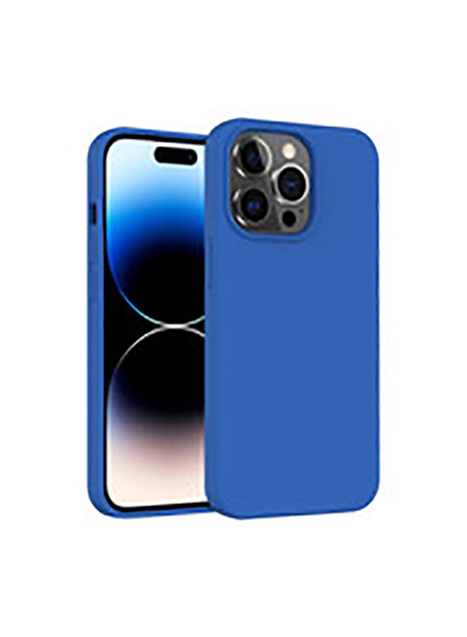 OFFBEAT iPhone 14 Pro Magsafe Liquid Silicone Case Blue 6.1 Inch, Multi Drop Protection and Wireless Charging Compatiblity Blue - Image 1
