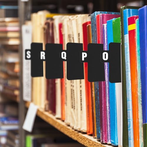 BLSUREFYX 26 PCS Vinyl Record Dividers A-Z Alphabet Record Organizer with Alphabetical Tab Dividers for DVD Cd File Albums and Library Book Storage Holder Use Black - Image 4