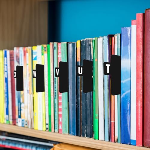 BLSUREFYX 26 PCS Vinyl Record Dividers A-Z Alphabet Record Organizer with Alphabetical Tab Dividers for DVD Cd File Albums and Library Book Storage Holder Use Black - Image 5
