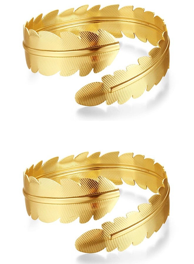 CHTRYTOM Gold Arm Cuff Upper Arm Band Cuff Bracelet Bangle for Women Adjustable Armband Greek Goddess Jewelry Set - Image 1