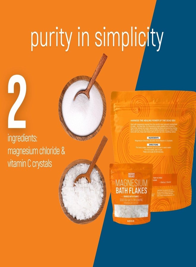 Magnum Solace Magnesium Flakes for Bath - Magnesium Chloride Flakes - Dead Sea Salts for Soaking - Enhanced with Vitamin C Crystals, 10 LBS - Image 5