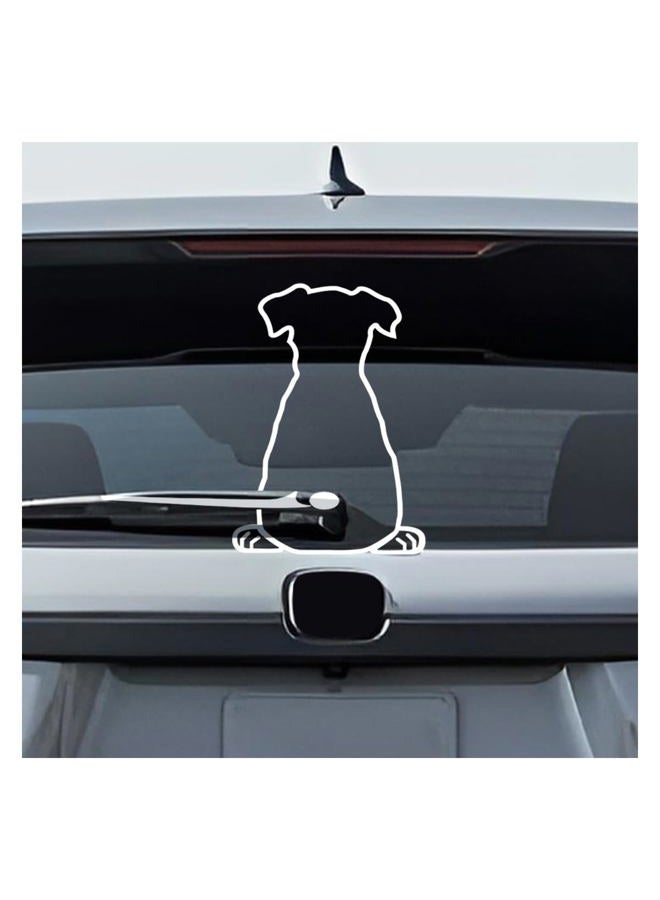 DUSCOKE Cute Dog Decal Car Rear Windshield Window Wiper Sticker, Funny Dog Moving Tail Decal Waterproof Vinyl Sticker, Lovely Animal Puppy Decoration Decals for Car Window, Laptop (Style B) - Image 1
