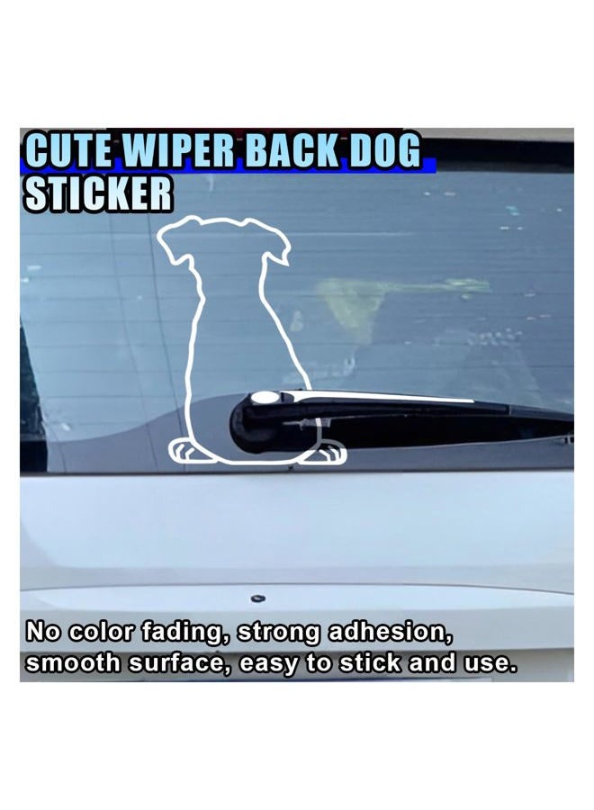 DUSCOKE Cute Dog Decal Car Rear Windshield Window Wiper Sticker, Funny Dog Moving Tail Decal Waterproof Vinyl Sticker, Lovely Animal Puppy Decoration Decals for Car Window, Laptop (Style B) - Image 3