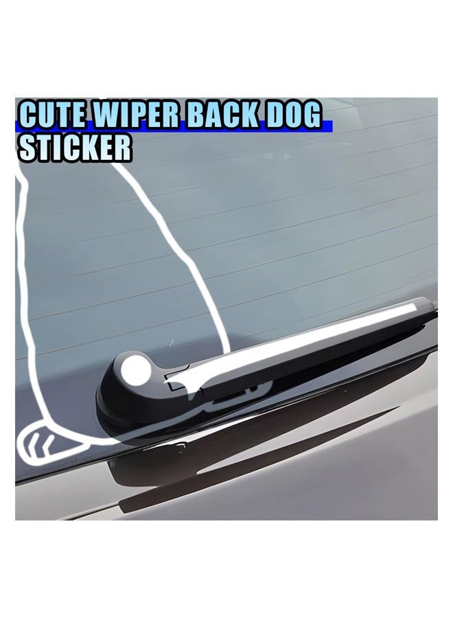 DUSCOKE Cute Dog Decal Car Rear Windshield Window Wiper Sticker, Funny Dog Moving Tail Decal Waterproof Vinyl Sticker, Lovely Animal Puppy Decoration Decals for Car Window, Laptop (Style B) - Image 5