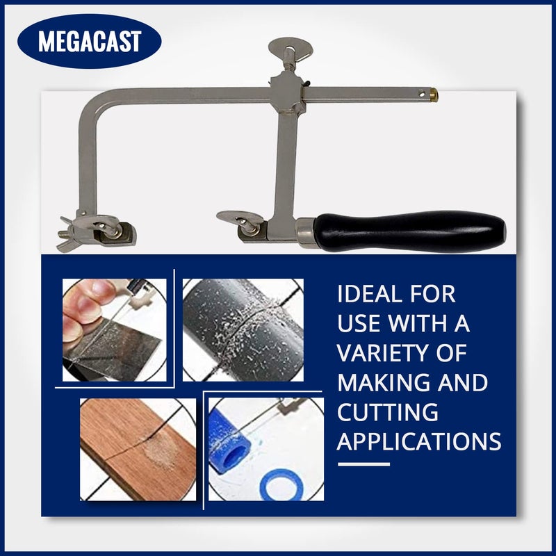 Megacast GERMAN STYLE JEWELERS SAW FRAME with 144 ASSORTED JEWELERS SAW BLADES - Image 4