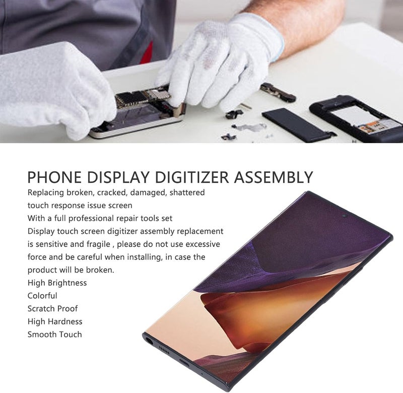 Tyenaza Phone Screen Replacement for Note20 Ultra 5G SM N986B Touch Display Digitizer Assembly Repair Parts with Frame Tools - Image 2