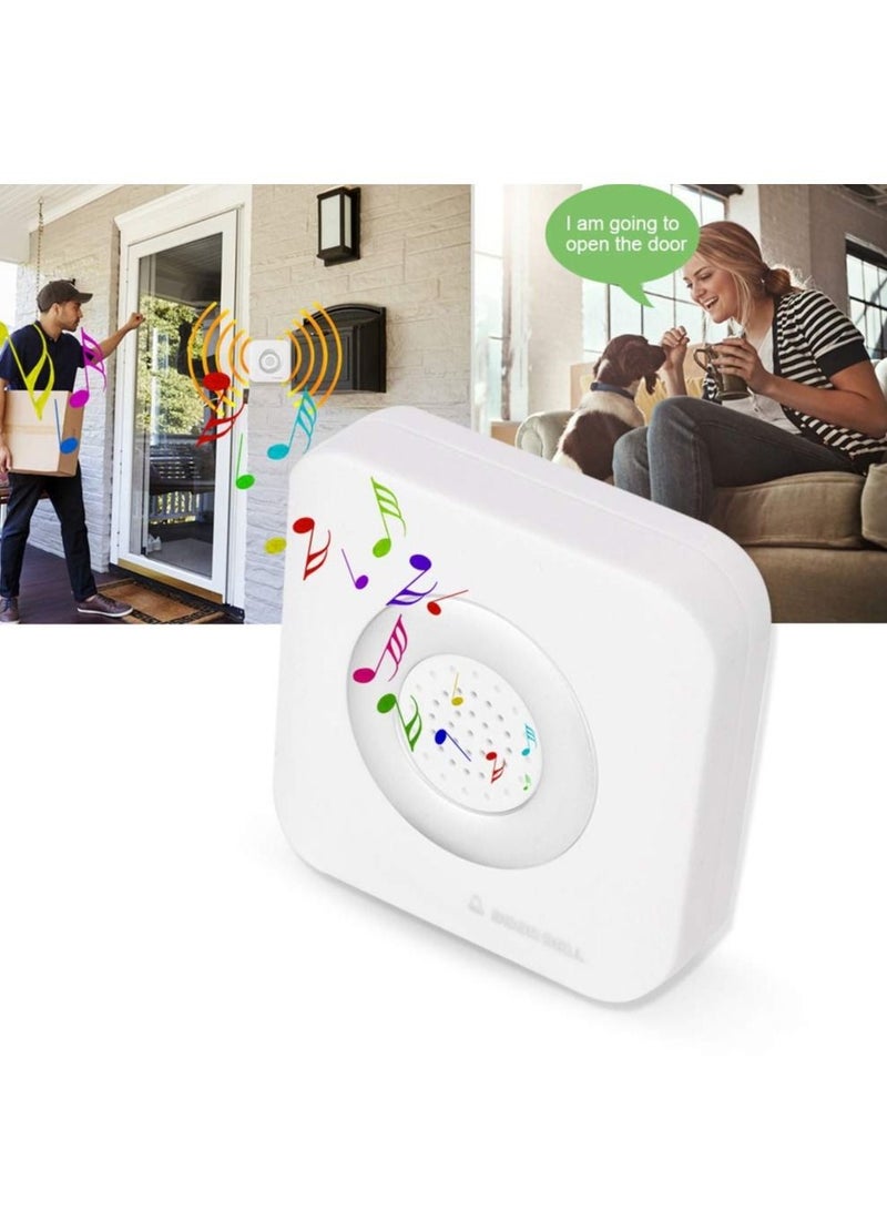 KASTWAVE Wired Doorbell Chime,DC 12V Door Bell Alarm for Home Office Access Control System 4 Core Door Bell Dingdong Musical, White - Image 1