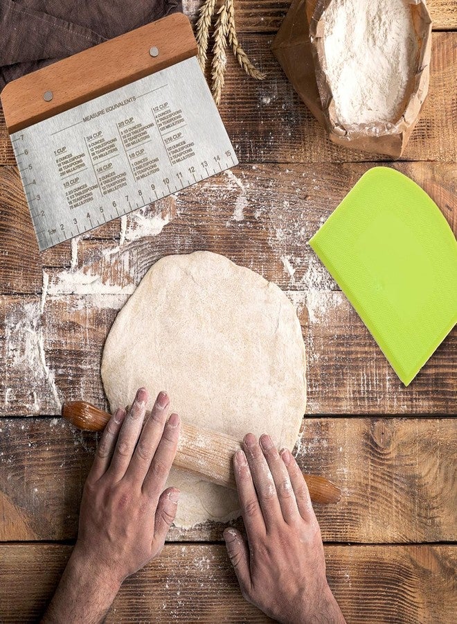 بوريكا قطاعة ومكشطة عجين بوريكا الممتازة المصنوعة من الفولاذ المقاوم للصدأ - أداة مطبخ متعددة الاستخدامات للخبز والبيتزا والشوايات المسطحة - مكشطة ومفرمة عالية الجودة للاستخدام التجاري - Image 5