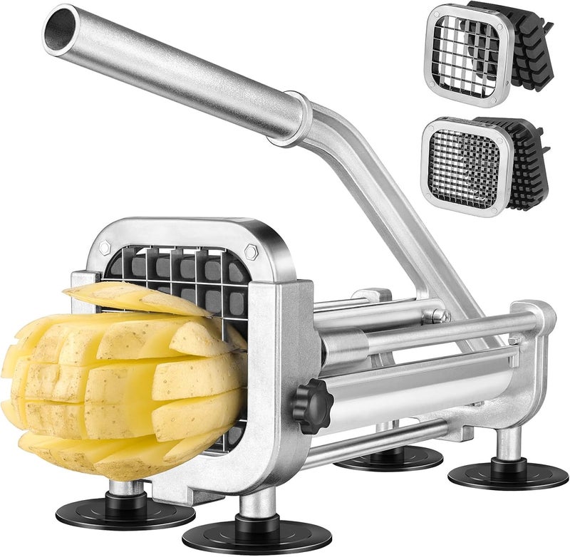 Ruooson French Fry Cutter, Professional Potato Cutter Slicer with 1/2 In Stainless Steel Blades,Great for Whole Potatoes Carrots Cucumbers. - Image 1