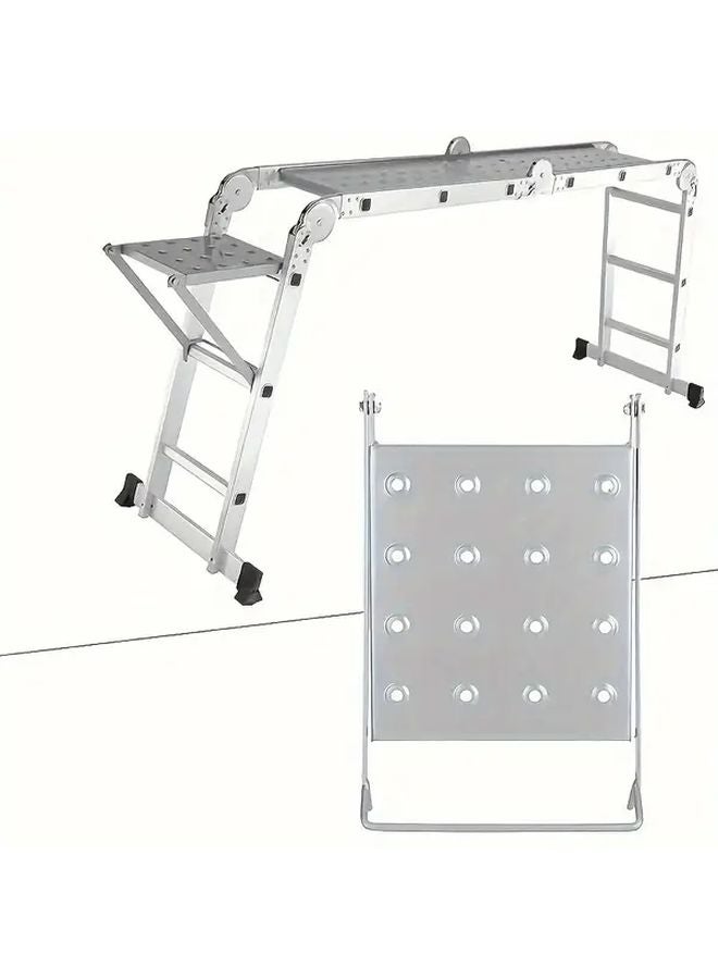 Heavy Duty 400LB Capacity Metal Ladder Platform Accessory Non Slip Extendable Workbench System With Tool Tray 1 Piece Set - Image 4