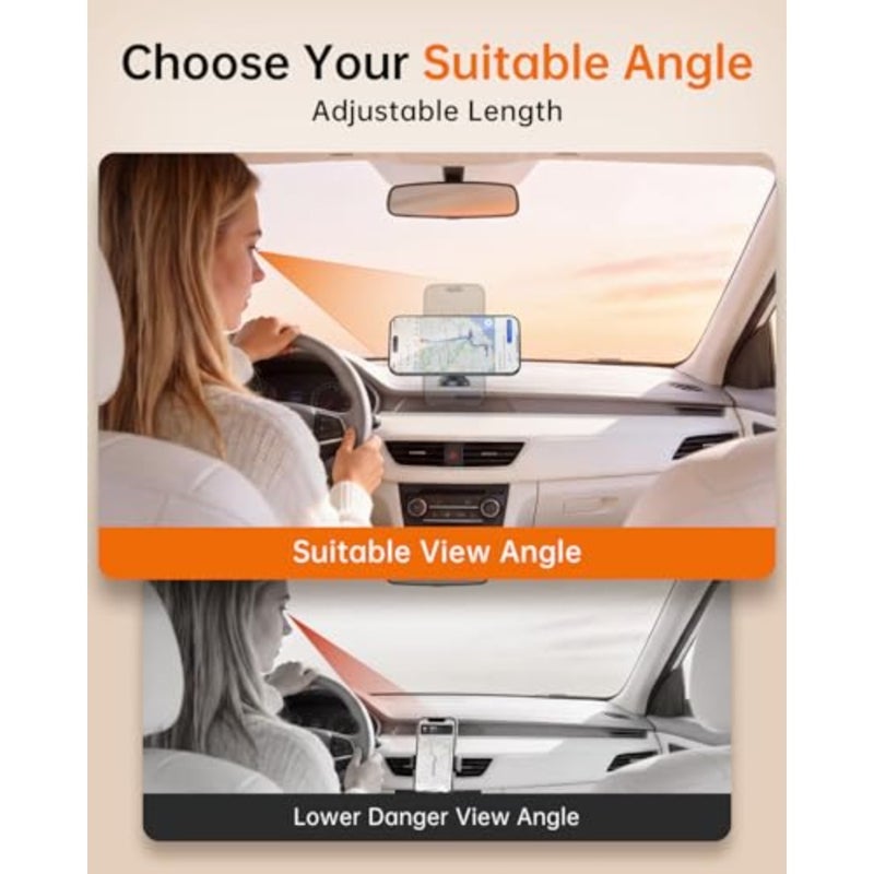 MagSafe Car Mount, Magnetic Car Phone Holder for Car Dashboard, 360° Rotating Strong Magnet Phone Mount with 3M VHB Adhesive, Compatible with iPhone 17/16/15/14/13/12 and MagSafe Cases - Image 3