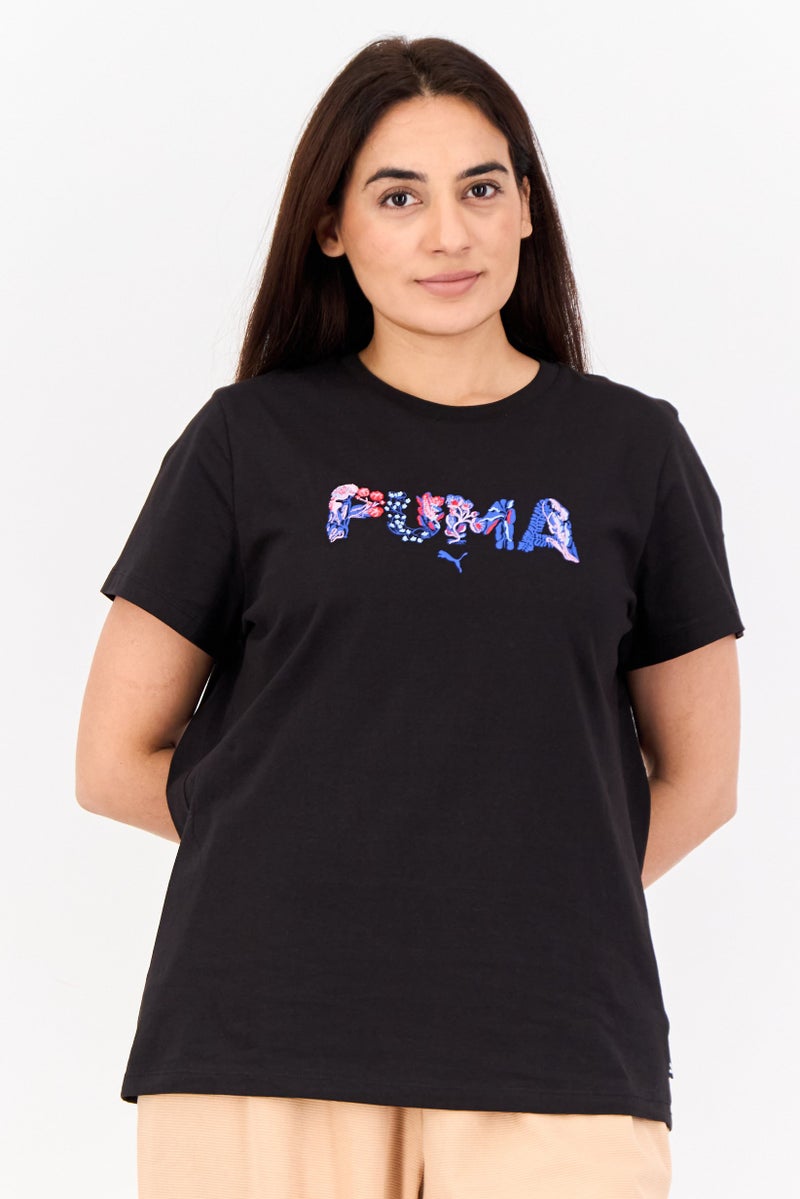 PUMA Women Sportswear Fit Short Sleeves Outdoor Top, Black - Image 1
