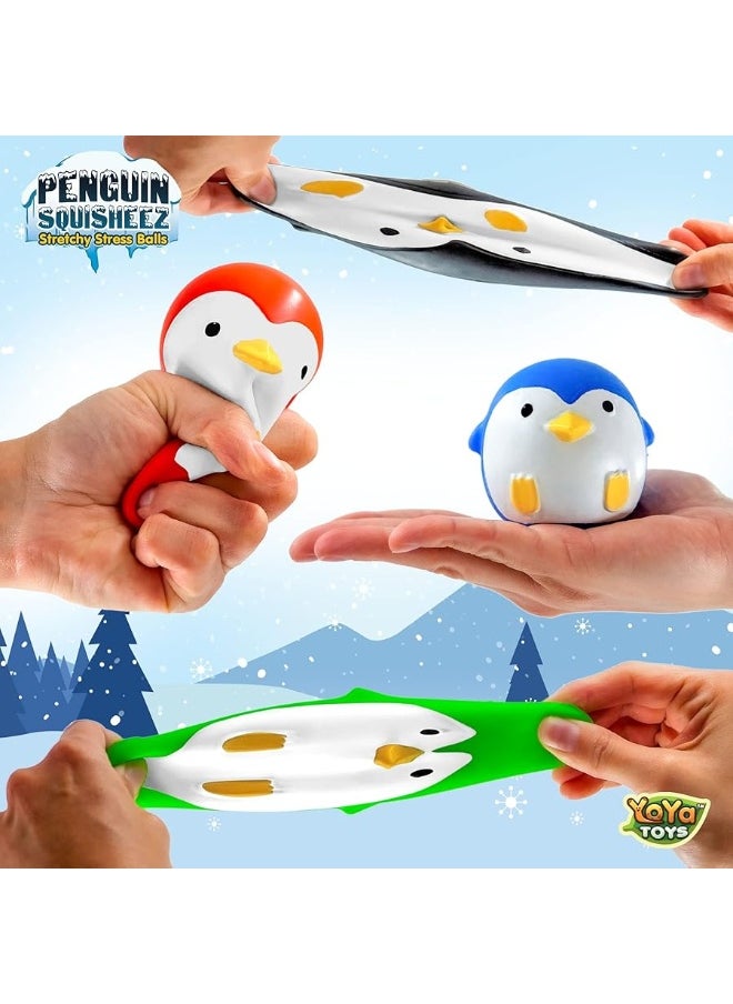 YoYa Toys YoYa Toys Penguin Squisheez Squishy Stress Relief Balls (Set of 4) | Stretchy Fidget Animal Shaped Toys for Boys, Girls & Adults | Stretch Penguin Squeeze Toy | Great for ADHD, Autism, Anxiety  - Image 5