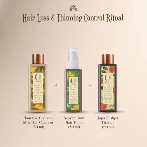 Ohria Ayurveda Japa Pushpa Thailam Hair Oil | Ayurvedic Herbal Blend with Neelibringadi Oil | Supports Hair Strength and Nourishment | For All Hair Types – 50ml - Image 5