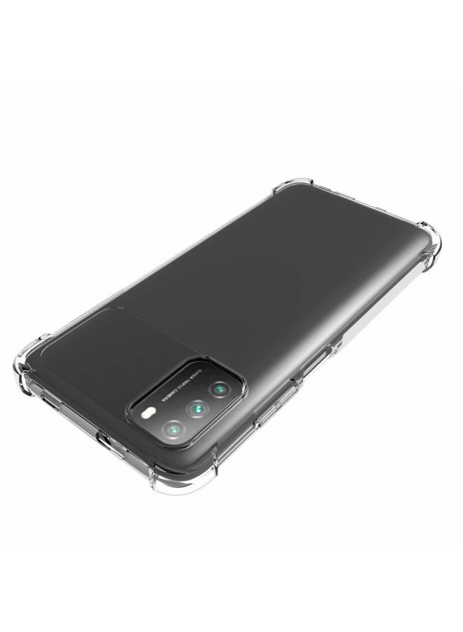 USTIYA for Xiaomi Mi Poco M3 Case Clear TPU Four Corners Cover Transparent Soft funda - Image 4