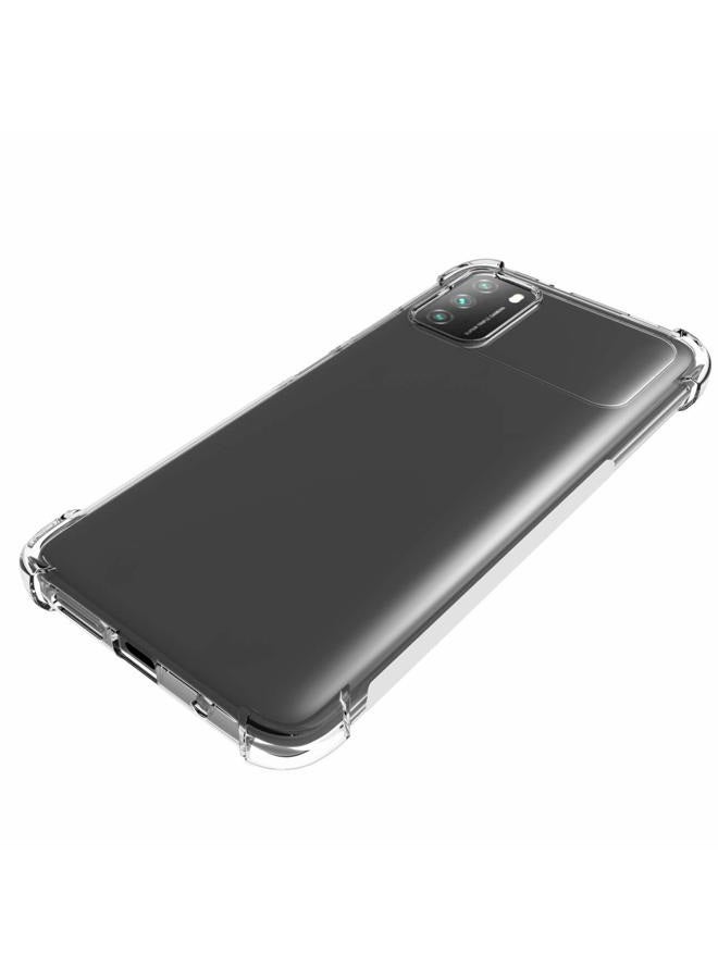 USTIYA for Xiaomi Mi Poco M3 Case Clear TPU Four Corners Cover Transparent Soft funda - Image 5