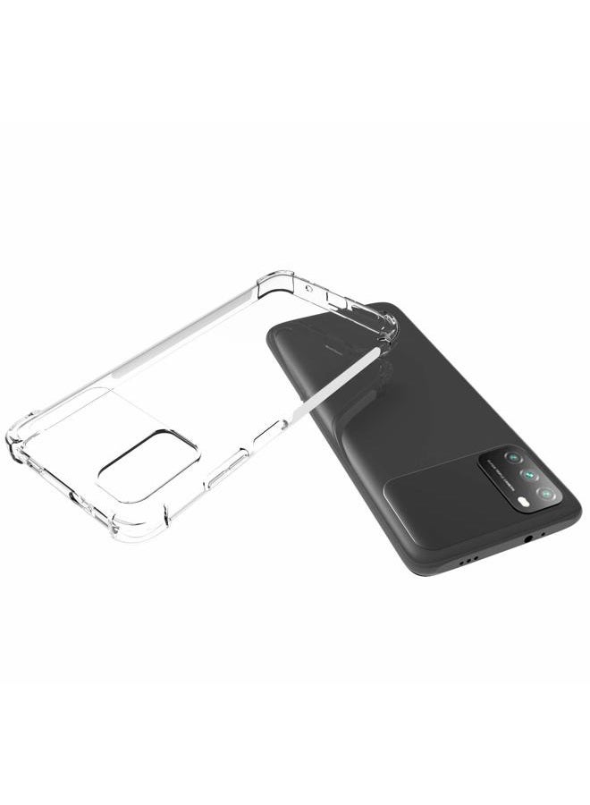 USTIYA for Xiaomi Mi Poco M3 Case Clear TPU Four Corners Cover Transparent Soft funda - Image 3